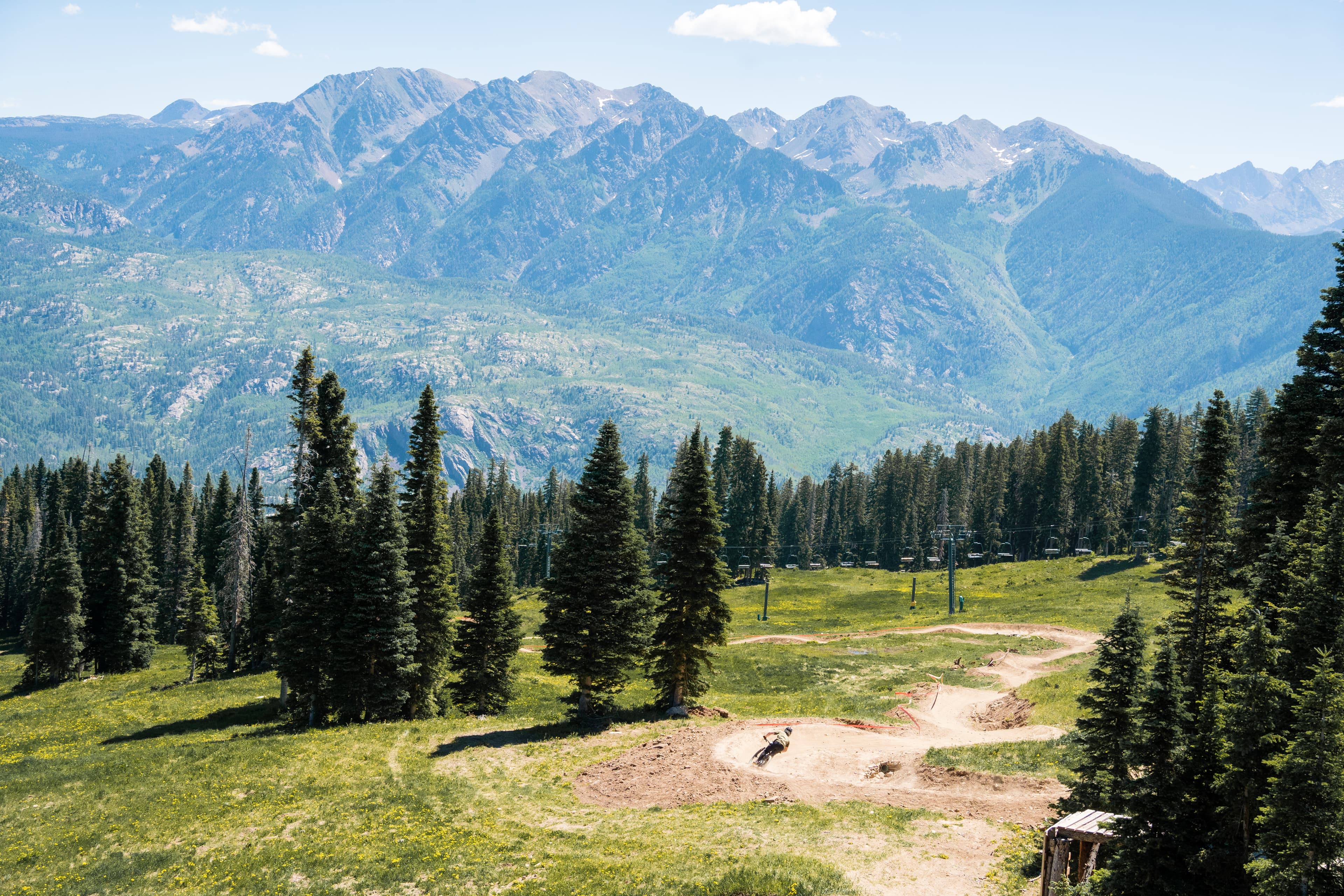 Background of cyclists