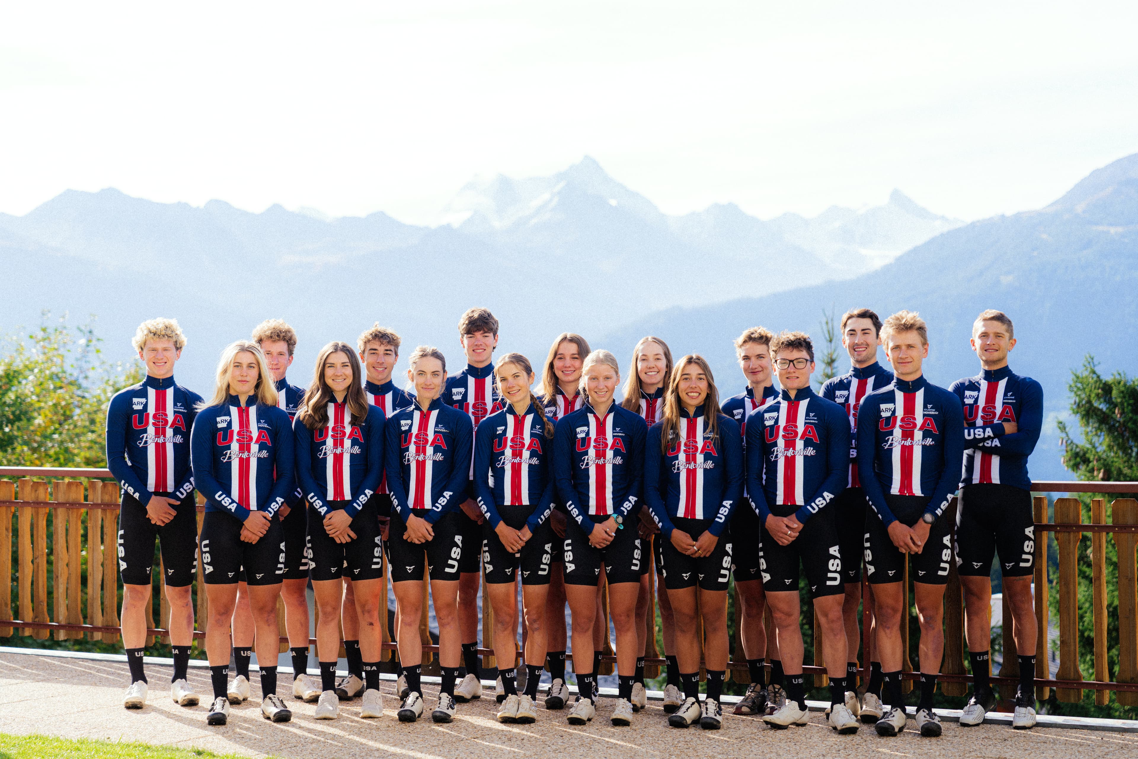 Background of cyclists